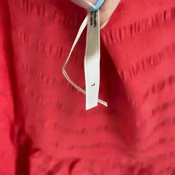 Anthropologie Flounced Open-Back Mini Dress Teaberry Size Large - Picture 9 of 13